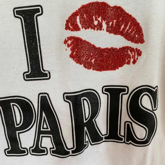 Girls "I Love Paris" T Shirt Size 2 - Picture 2 of 8